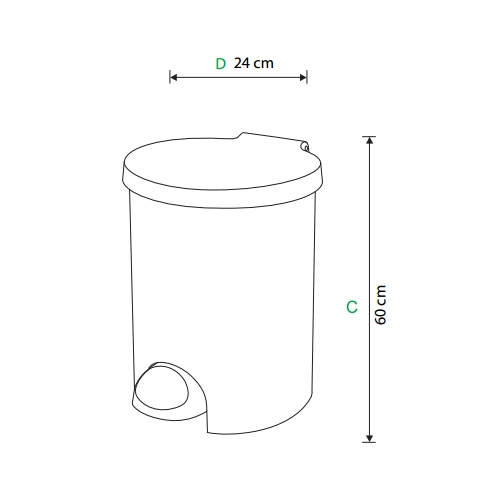 Plastikowy kosz na śmieci 15 l